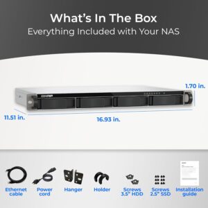 716hjvouBwL._AC_SL1500_ QNAP TS-433eU Compact 1U Short-Depth Rackmount NAS – Dual 2.5GbE, NPU Acceleration, Edge Storage, Diskless