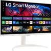 LG 27SR75U-W 27” 4K UHD IPS Smart Monitor – HDR10, USB-C 65W PD, webOS 23, AirPlay, Screen Share, Bluetooth, Built-in Speakers (White)