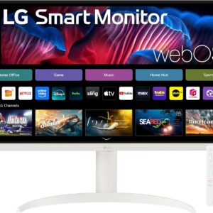 81zhGPsFb1L._AC_SL1500_ LG 27SR75U-W 27” 4K UHD IPS Smart Monitor – HDR10, USB-C 65W PD, webOS 23, AirPlay, Screen Share, Bluetooth, Built-in Speakers (White)