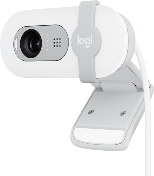 51YvZ8Sd4VL._AC_SL1500_ Logitech Brio 100 Full HD 1080p Webcam – Built-in Microphone & Privacy Shutter (White)