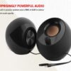 Creative Pebble 2.0 USB-Powered Desktop Speakers – Far-Field Drivers & Passive Radiators (Black)