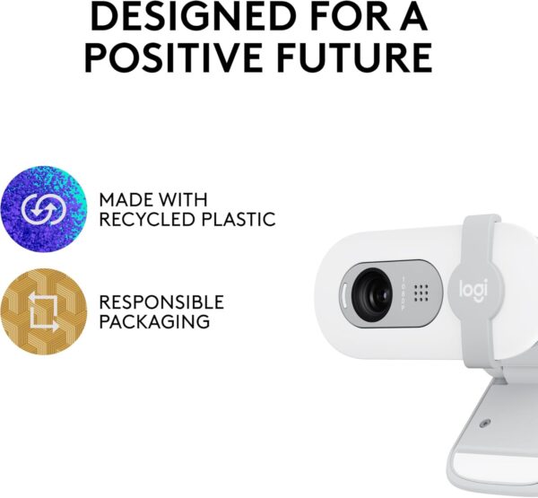 61476zx3wDL._AC_SL1500_ Logitech Brio 100 Full HD 1080p Webcam – Built-in Microphone & Privacy Shutter (White)