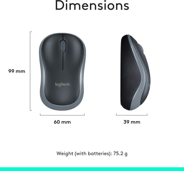 61ADkaL+pjL._AC_SL1500_ Logitech MK270 Wireless Keyboard and Mouse Combo – 2.4GHz, Full-Size Keyboard with 8 Multimedia Keys & Compact Mouse for PC and Laptop (Black)