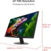 61AMxvMRJDL._AC_SL1500_ Sceptre 24-Inch Prime Monitor 1080p LED Display, 99% sRGB, 75Hz, Dual HDMI, VGA, Built-in Speakers (E248W-19203R 2025 Series)