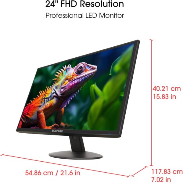 61AMxvMRJDL._AC_SL1500_ Sceptre 24-Inch Prime Monitor 1080p LED Display, 99% sRGB, 75Hz, Dual HDMI, VGA, Built-in Speakers (E248W-19203R 2025 Series)