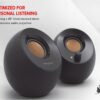 Creative Pebble 2.0 USB-Powered Desktop Speakers – Far-Field Drivers & Passive Radiators (Black)