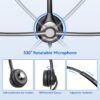 Wantek Headset Telefónico RJ9 con Micrófono Noise Cancelling y Control de Volumen – Compatible con Teléfonos IP y Analógicos