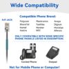 Wantek Headset Telefónico RJ9 con Micrófono Noise Cancelling y Control de Volumen – Compatible con Teléfonos IP y Analógicos