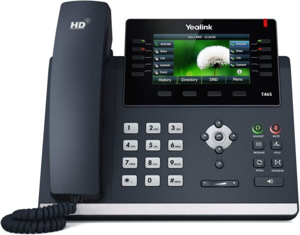 71sFugutfQL._AC_SL1400_ Yealink SIP-T46S Ultra-Elegant Gigabit IP Phone – 10 Line Keys, HD Voice, Programmable Keys (Renewed)