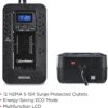 CyberPower EC650LCD Ecologic UPS Battery Backup & Surge Protector – 650VA / 390W, LCD Display, 8 Outlets, ECO Mode